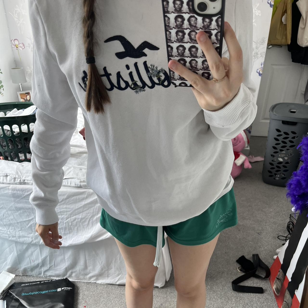 White hollister jumper worn a few times open to... - Depop