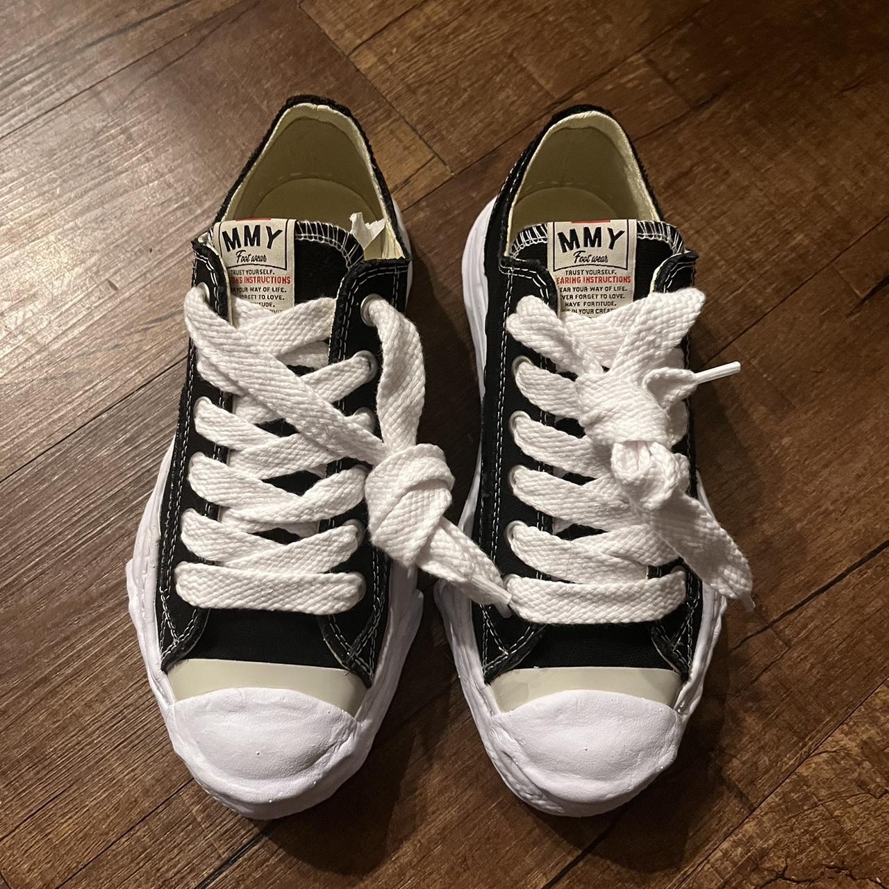 Maison Mihara Yasuhiro Men's Black and White Trainers | Depop