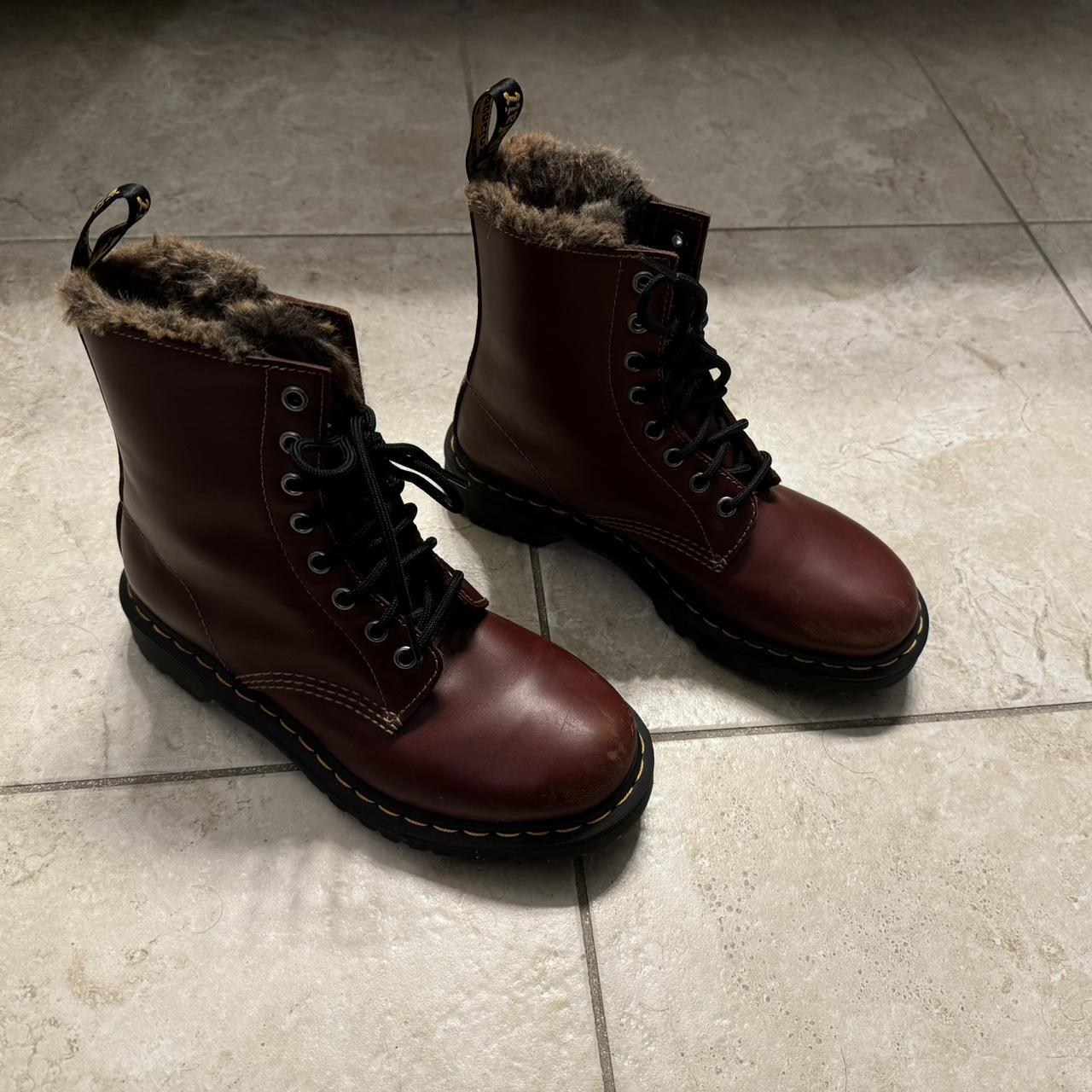 Martens Women's 1460 Serena Faux Fur Depop