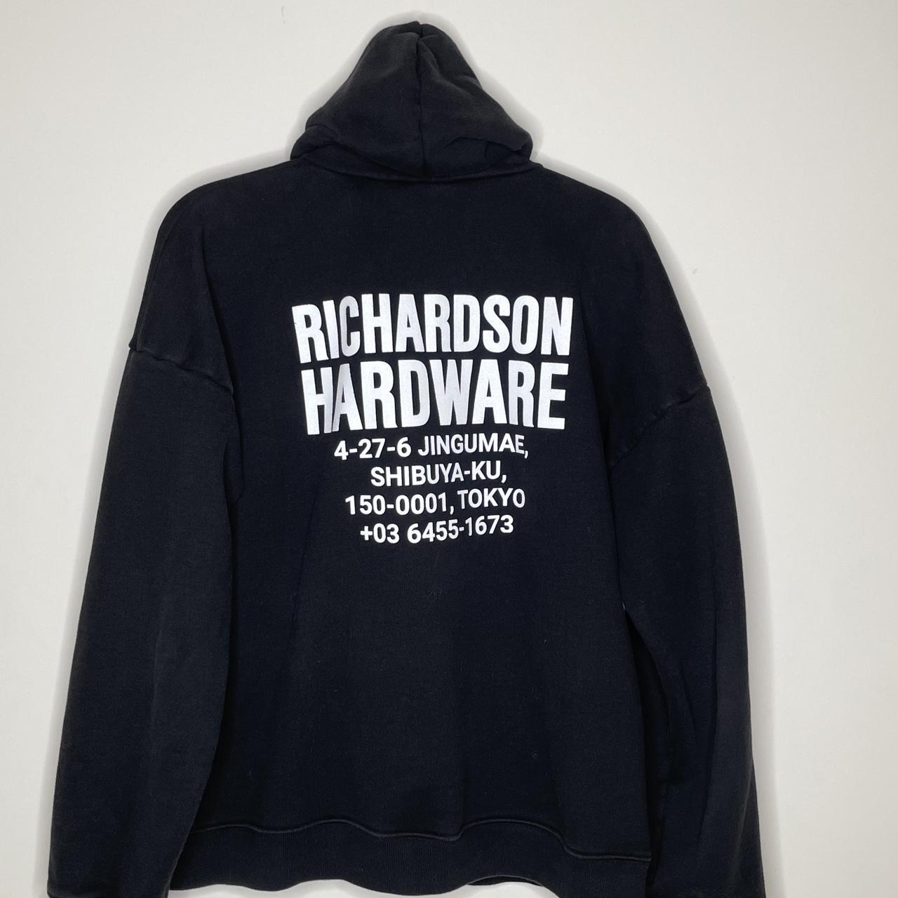 richardson ny black zip up hoodie Shibuya size L but... - Depop