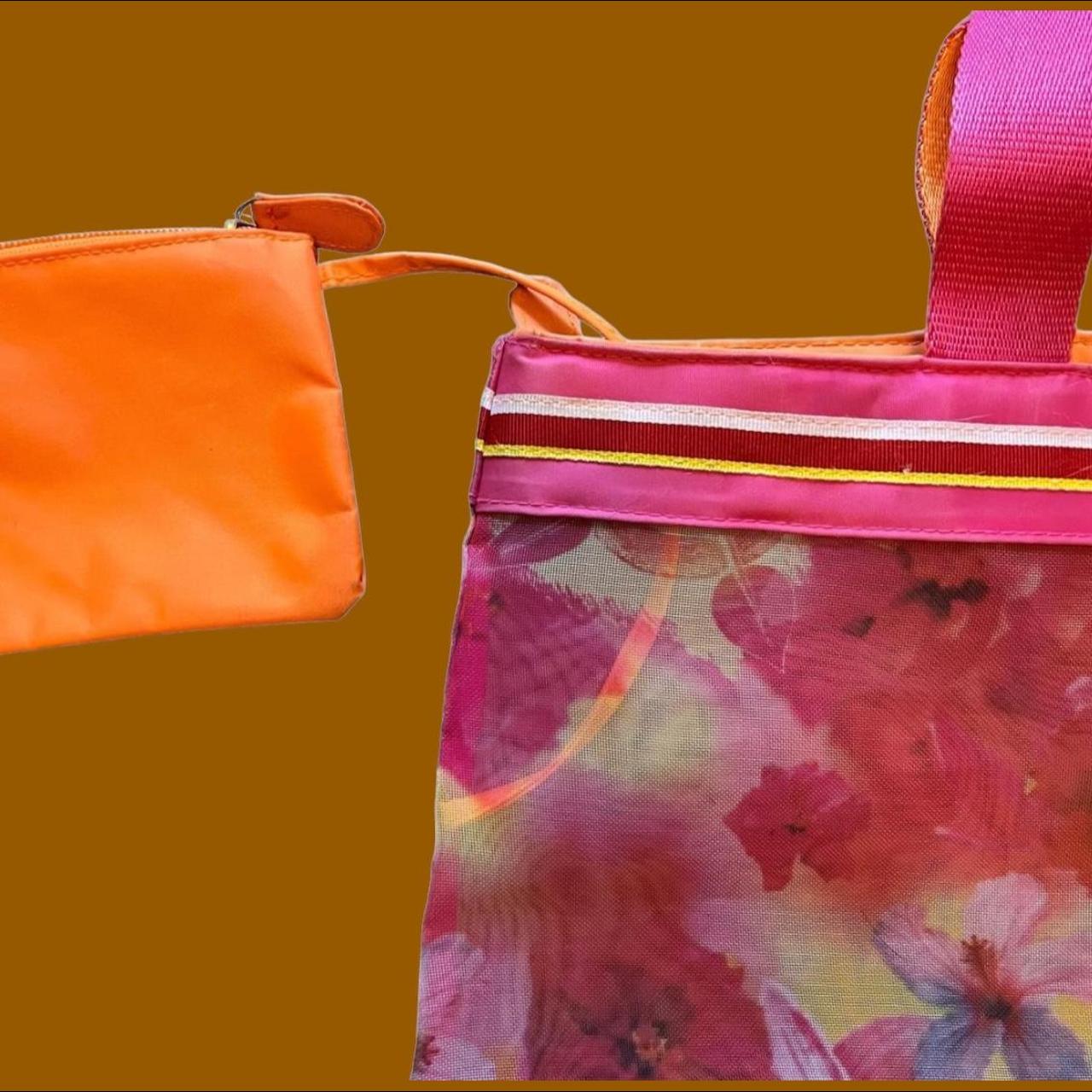 Women's Pink and Orange Bag Depop