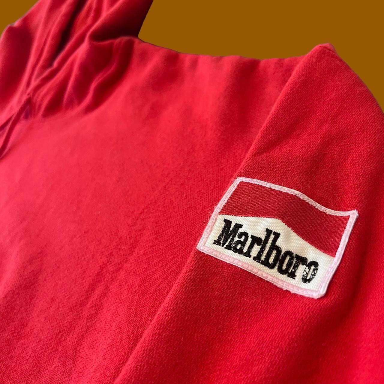 Marlboro Men's Red and Black Hoodie | Depop