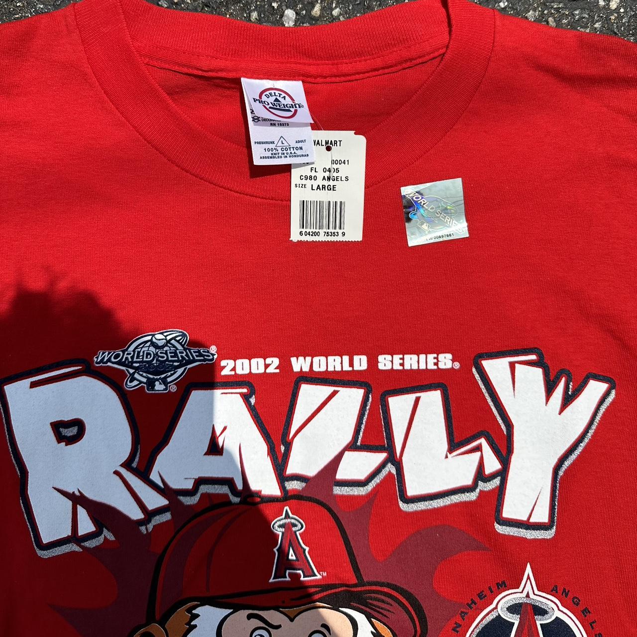 Vintage MLB Angels Rally Monkey Vintage 2002 Tee - Depop