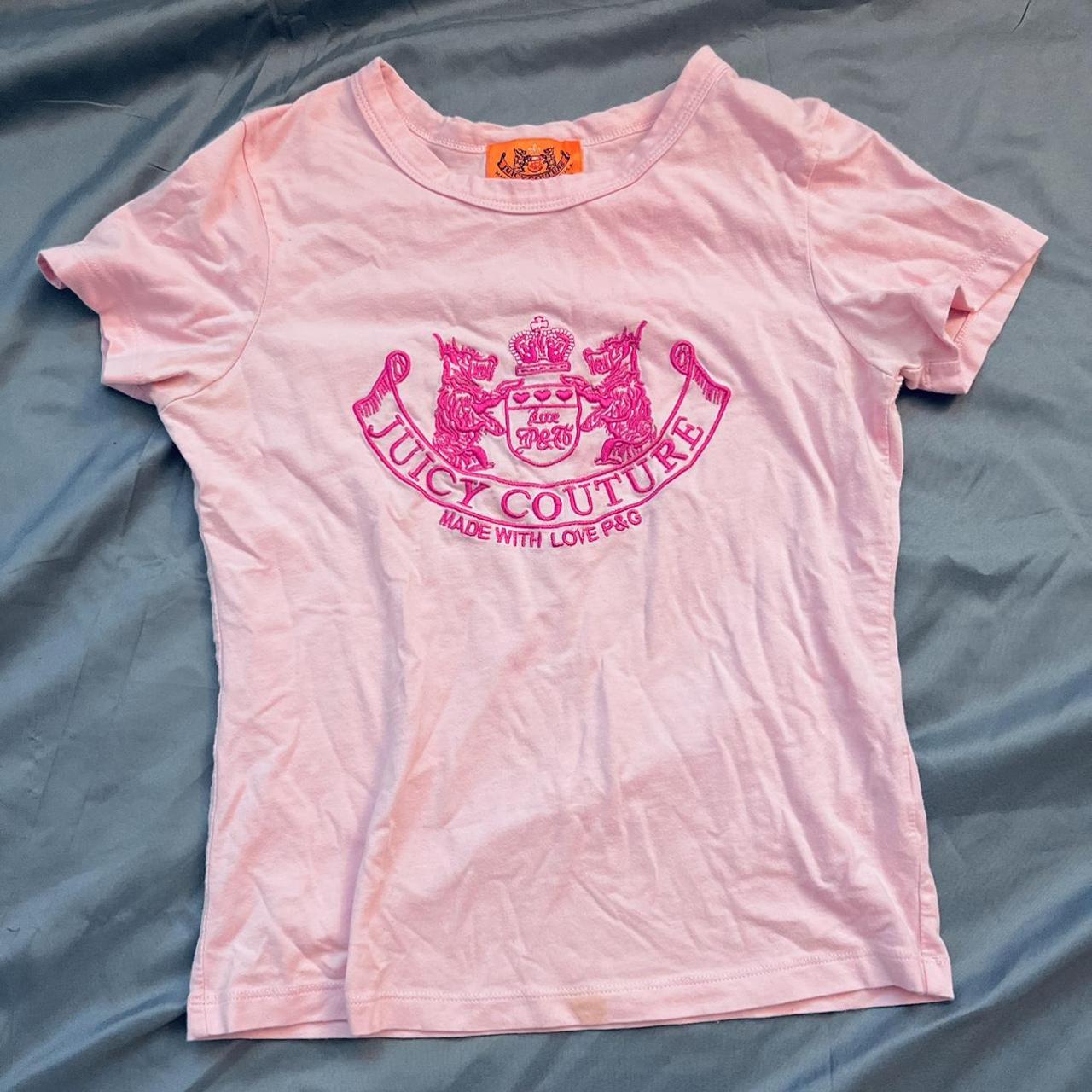 Juicy Couture Women's Pink T-shirt | Depop