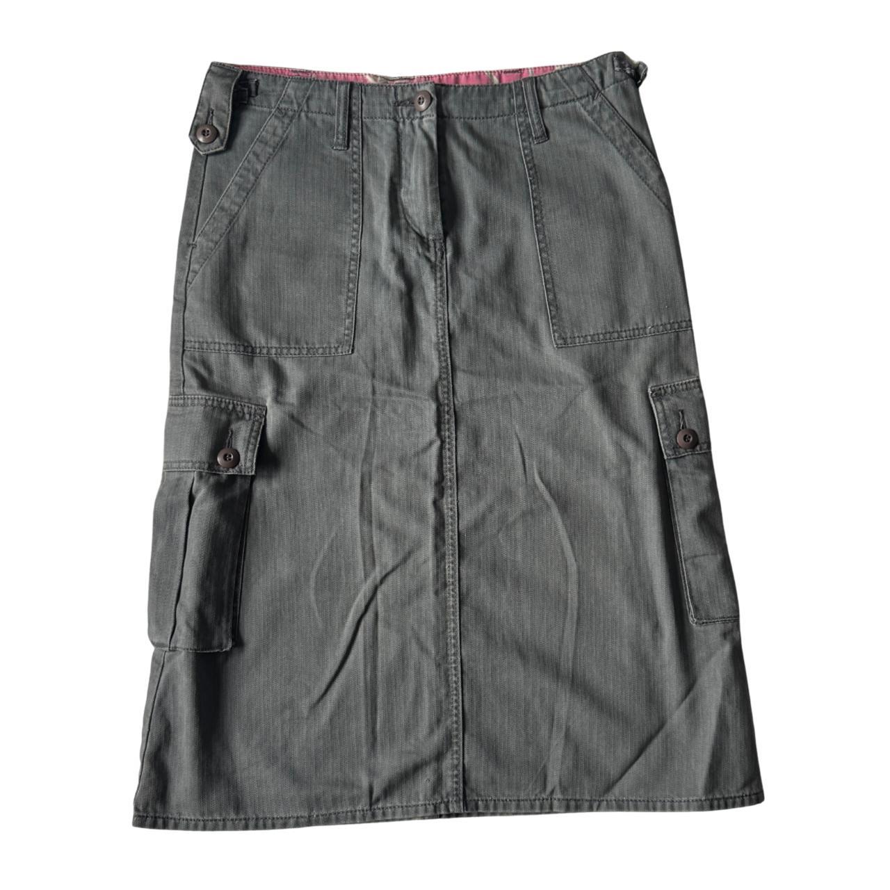 スカート EVISU archive denimpleatsskirt Y2Kstreet Pixel Seagull Embroidery and Print Regular Fit Denim Skirt