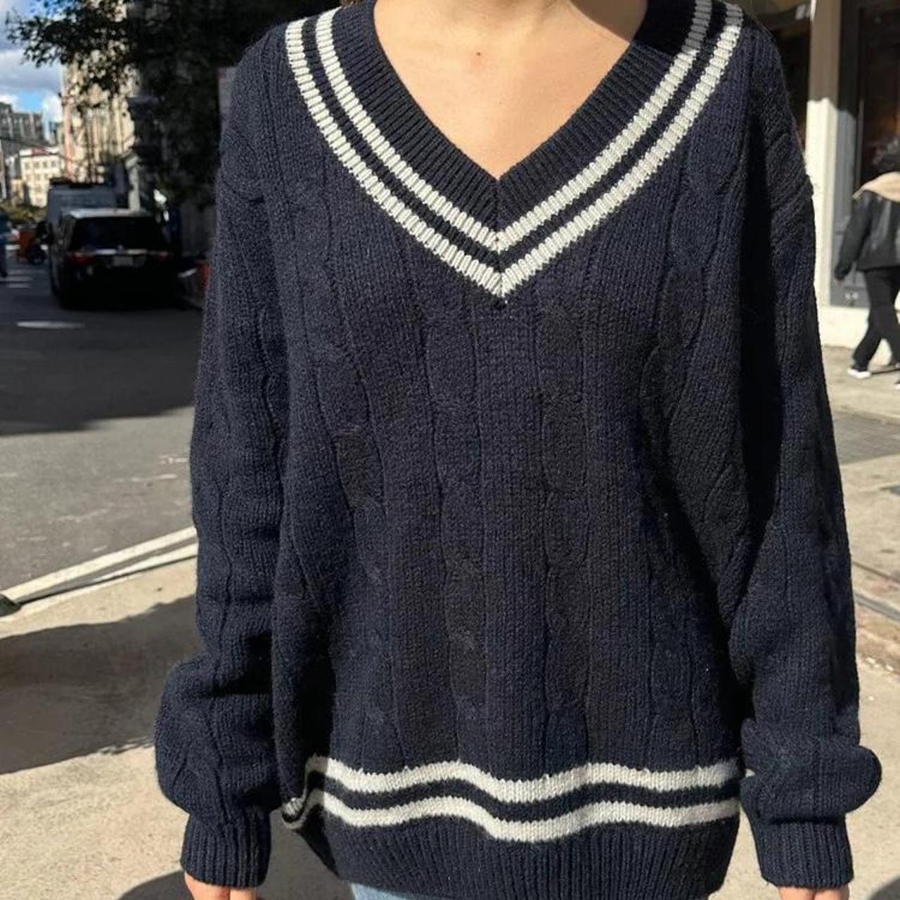 Brandy navy blue sweater Depop