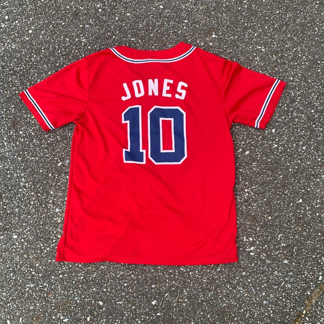 Vintage Authentic Chipper Jones Braves Jersey SZ L - - Depop