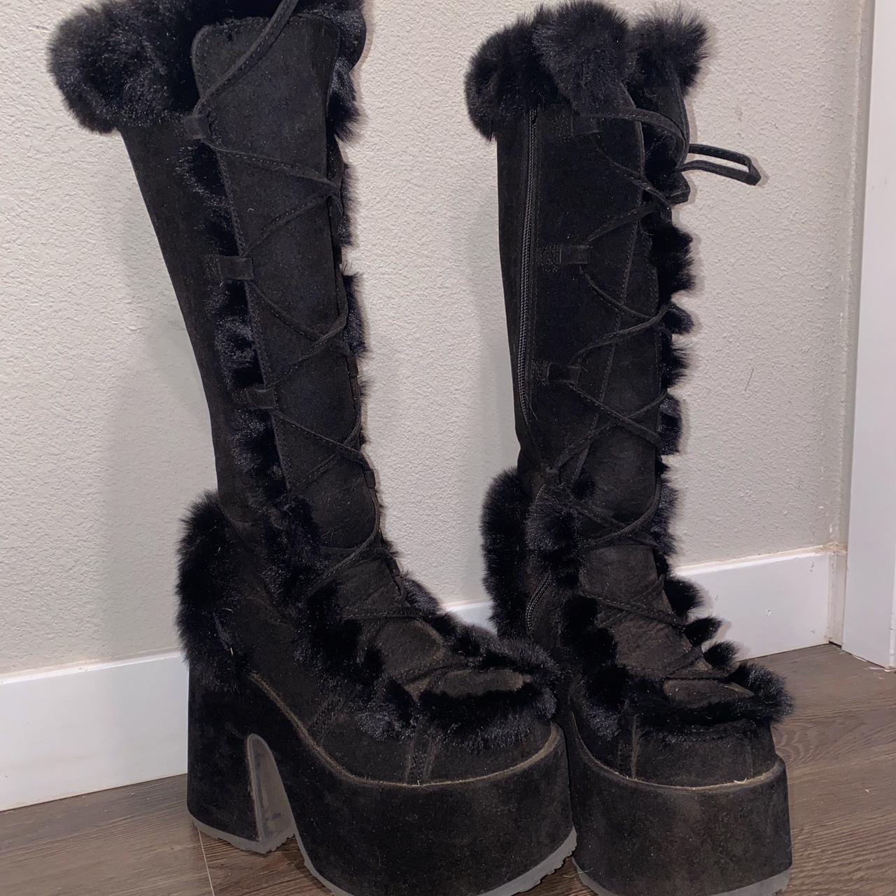 demonia white platform boots