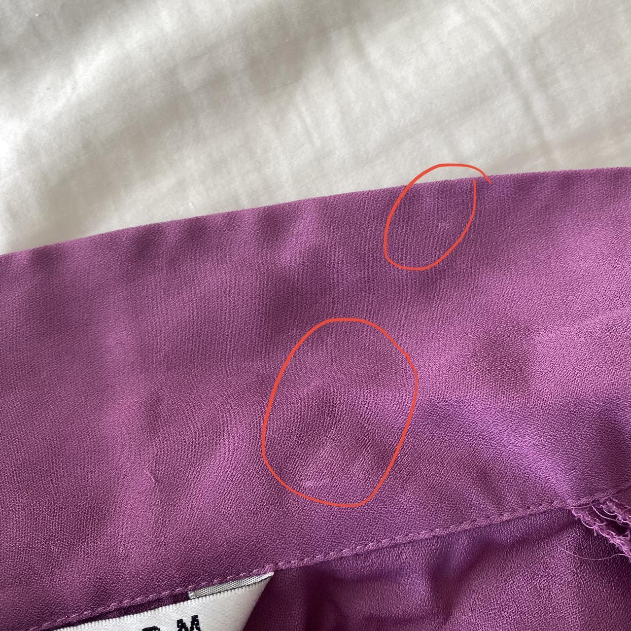 Y2K purple plisse ruffle blouse Button up front.... - Depop