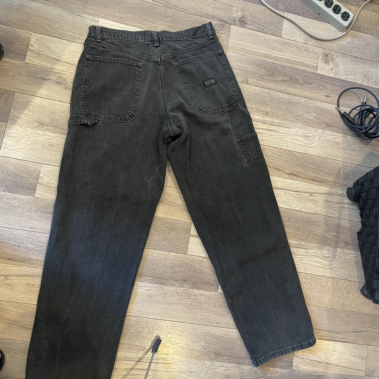 Wrangler Men S Black Jeans Depop