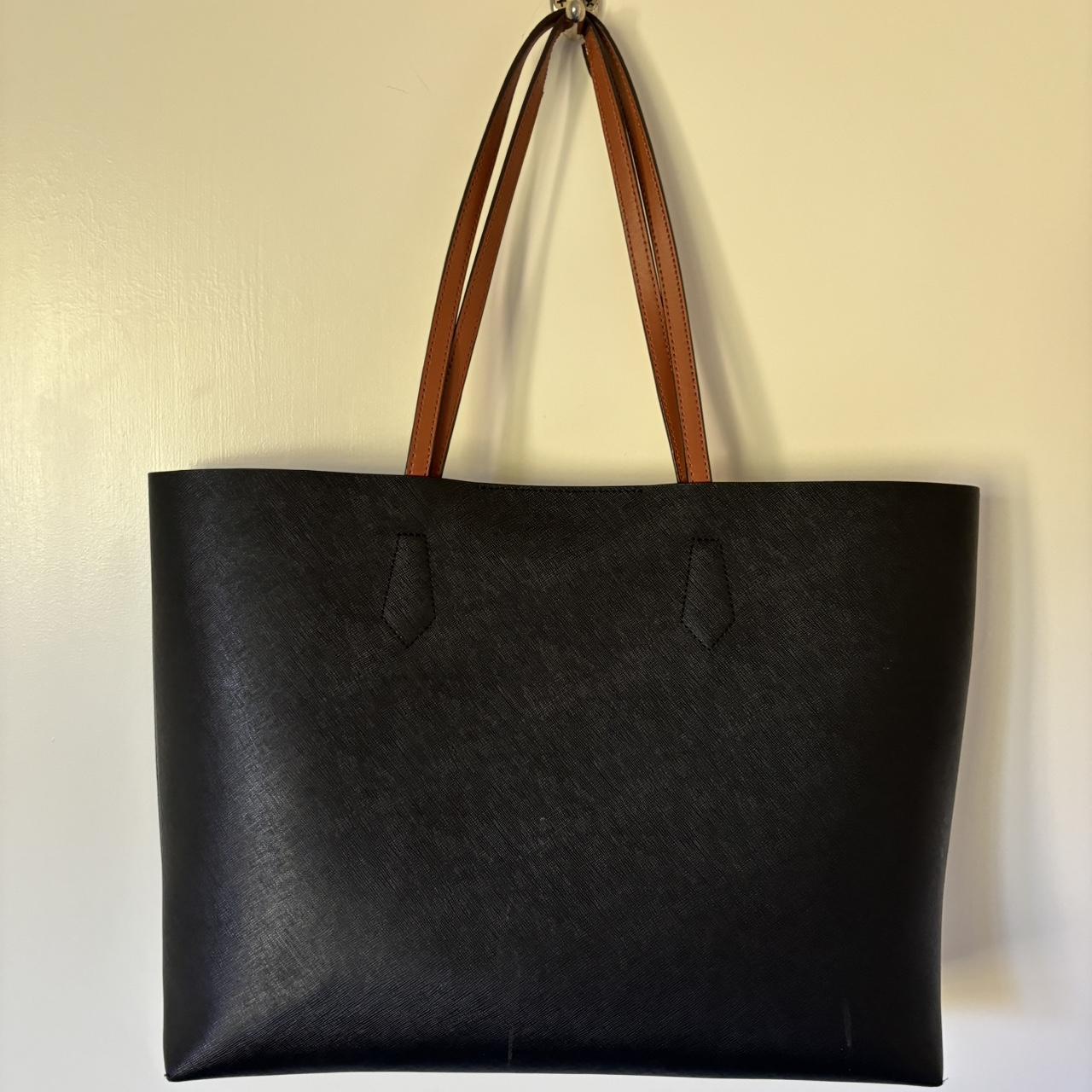 Oroton large black tote with attached pouch Very... Depop