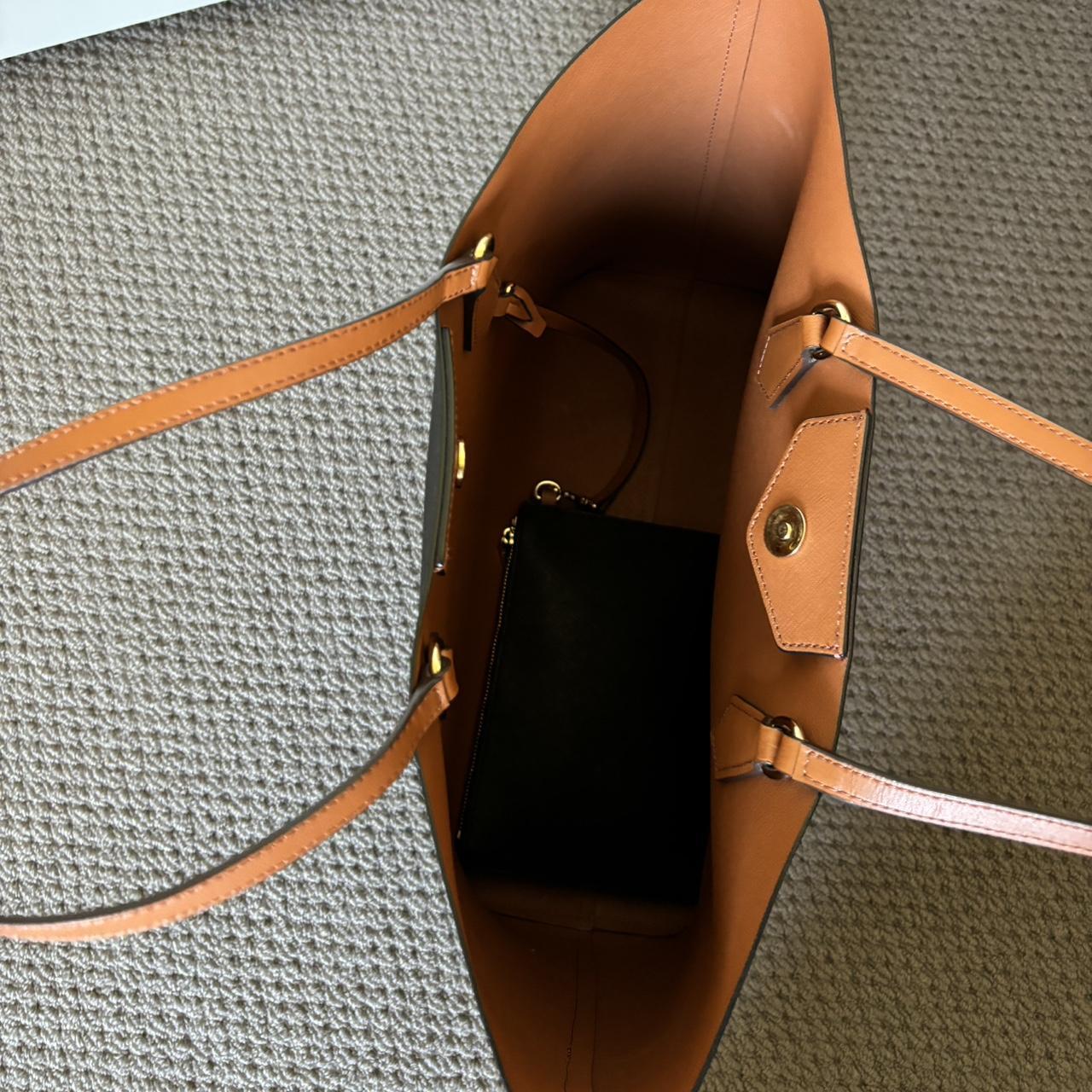 Oroton large black tote with attached pouch Very... Depop