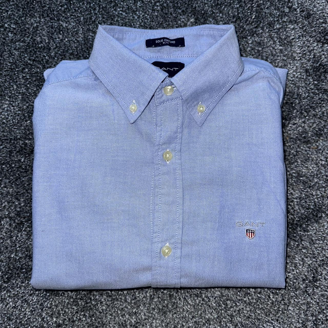 Gant Oxford shirt slim Size medium Summery blue... - Depop