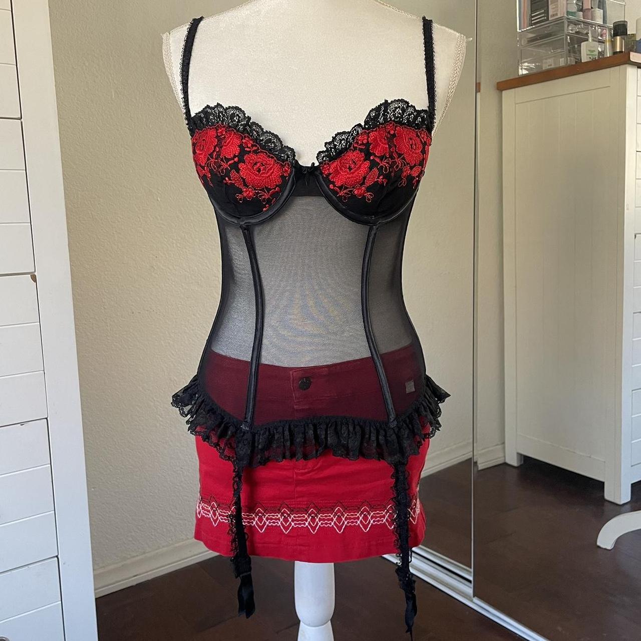 Victoria's deals Secret Red/ Black Corset 34B