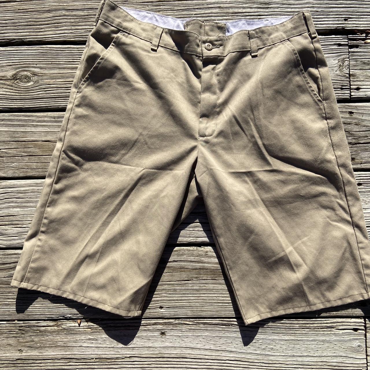 Red Kap Mens Tan And Khaki Shorts Depop