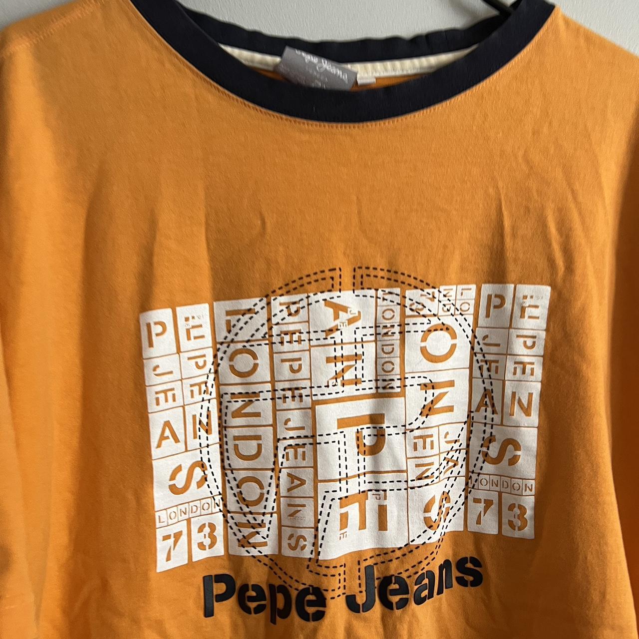 Pepe Jeans Men's Navy and Orange T-shirt (3)