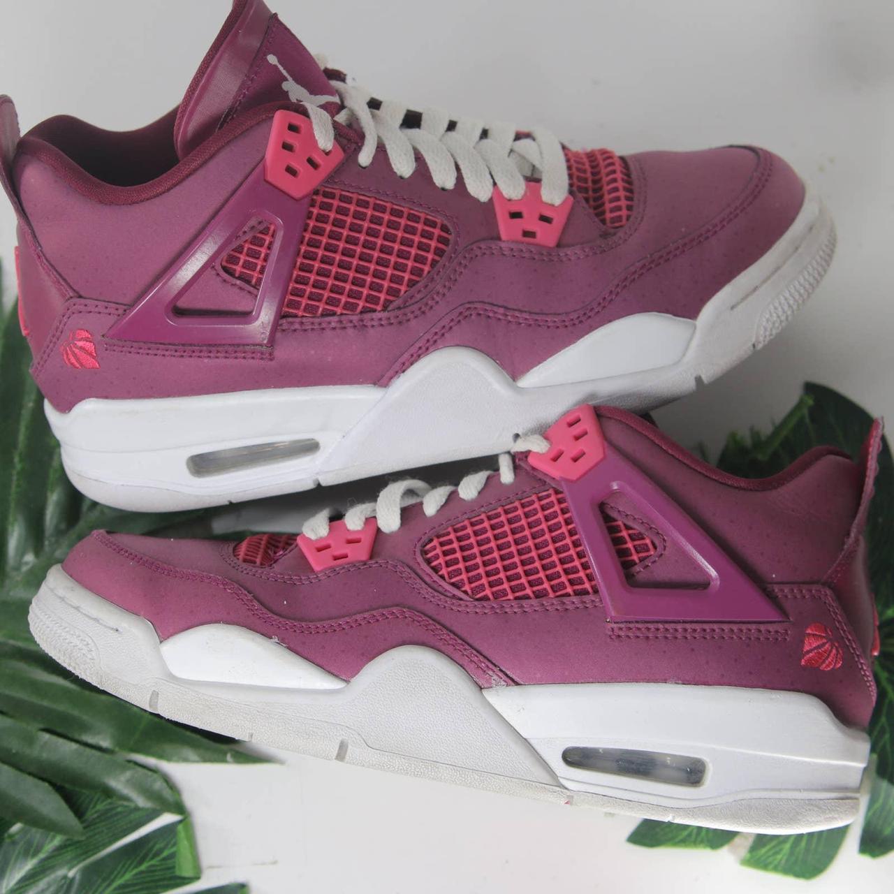 Name: Nike Air Jordan 4 Pink White Valentines size... - Depop