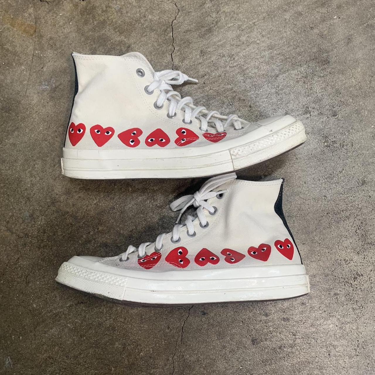 cdg converse white