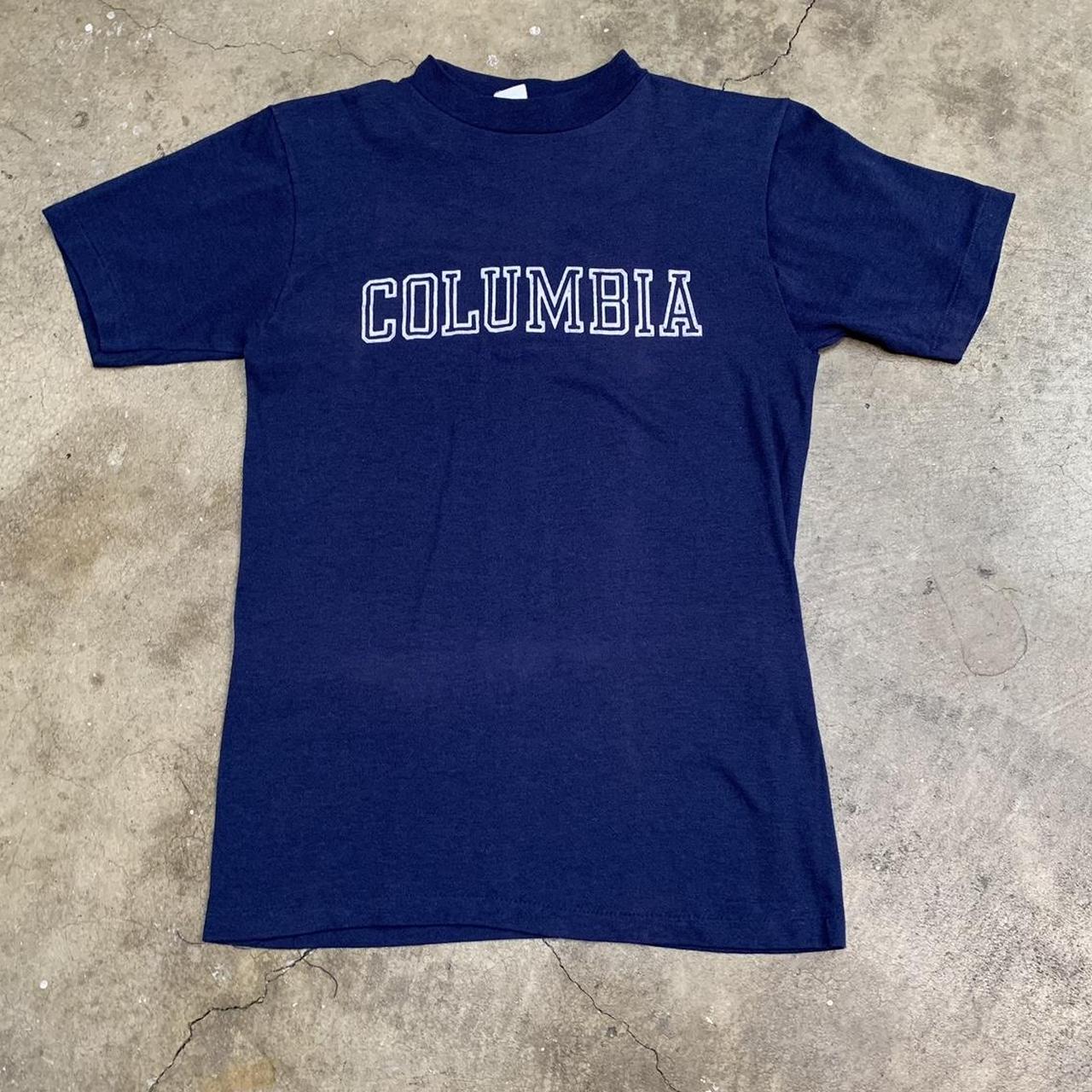 Vintage 80s Columbia t-shirt in good condition Has... - Depop