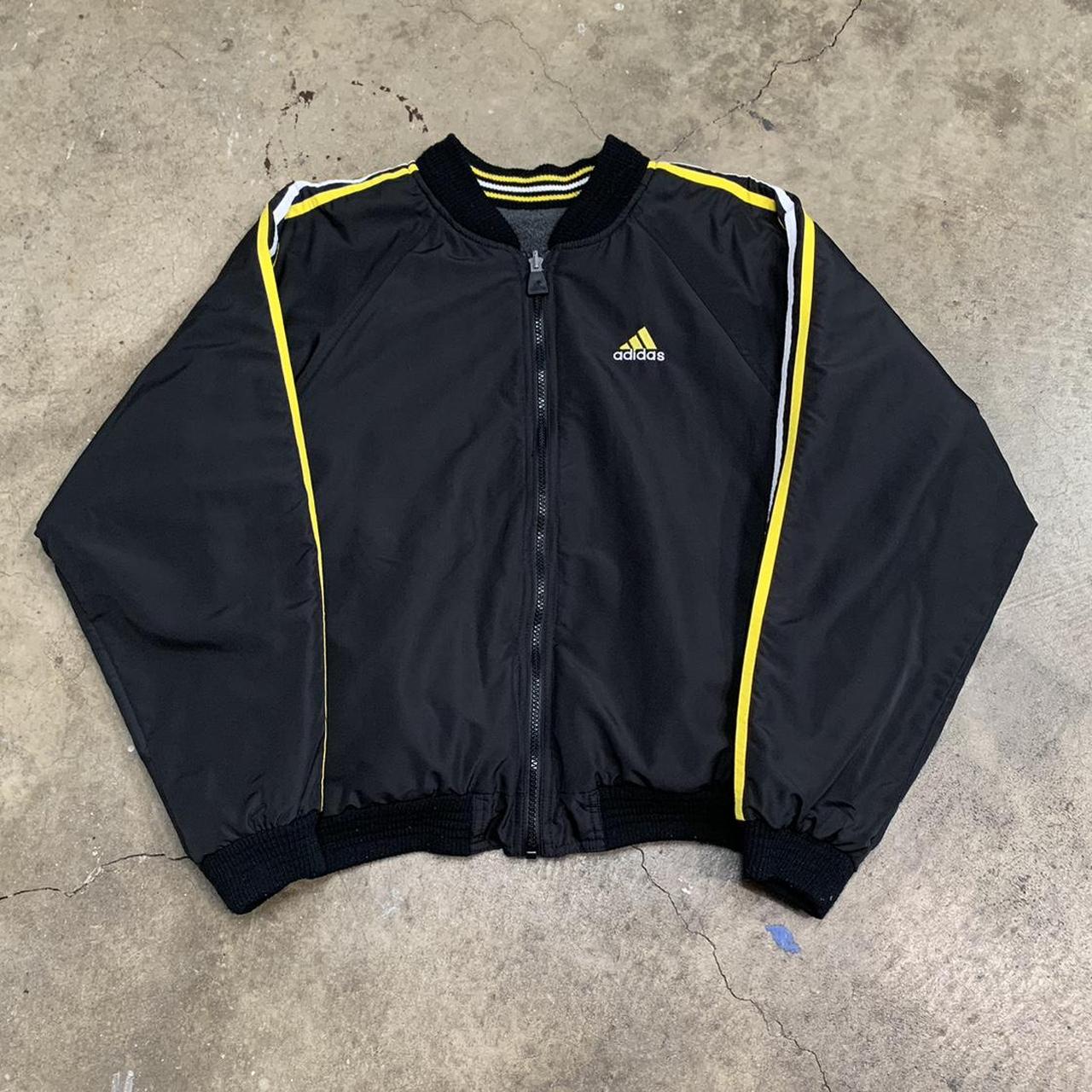 Y2K Adidas reversible jacket in good condition No... - Depop