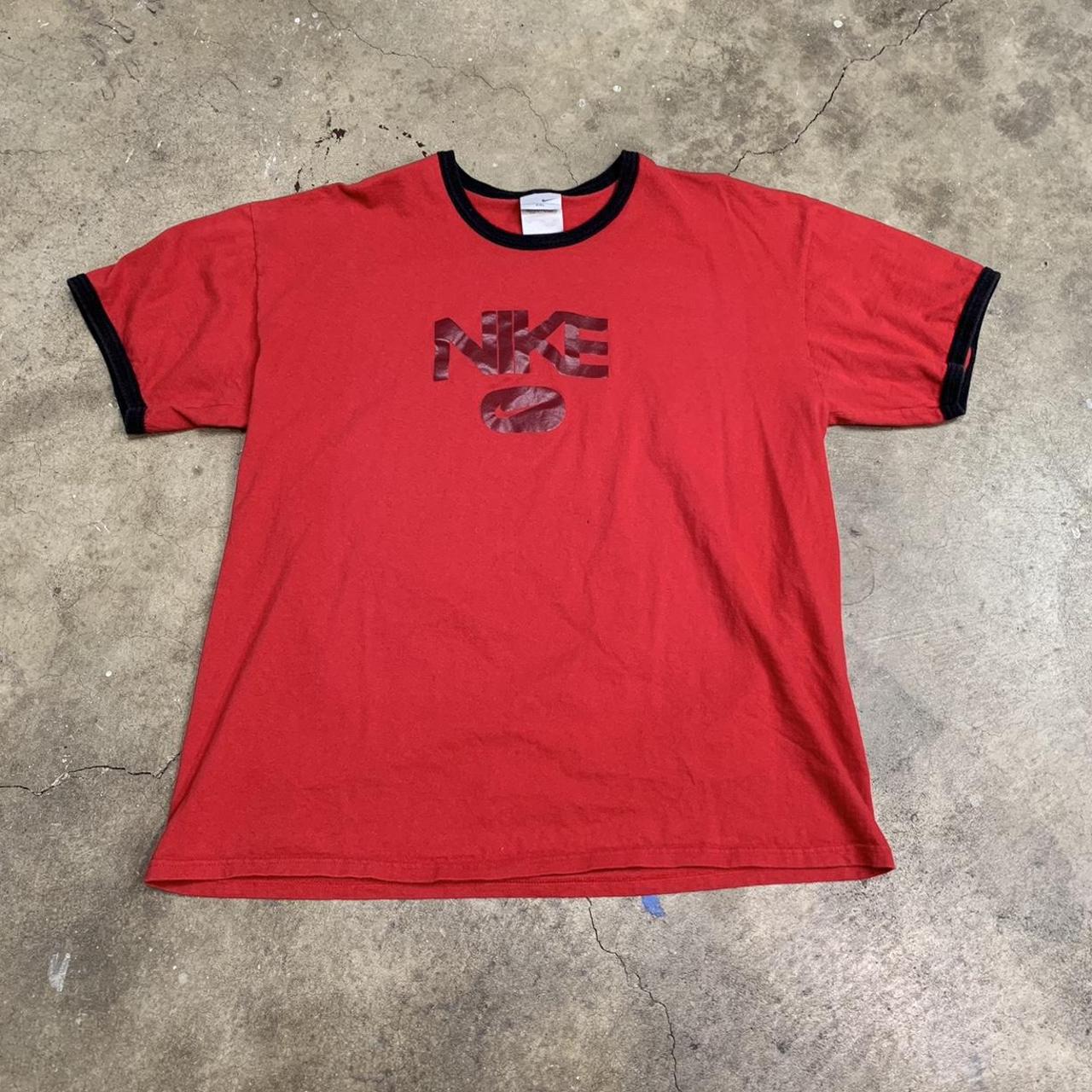 Y2K Nike ringer t-shirt in good condition Small... - Depop