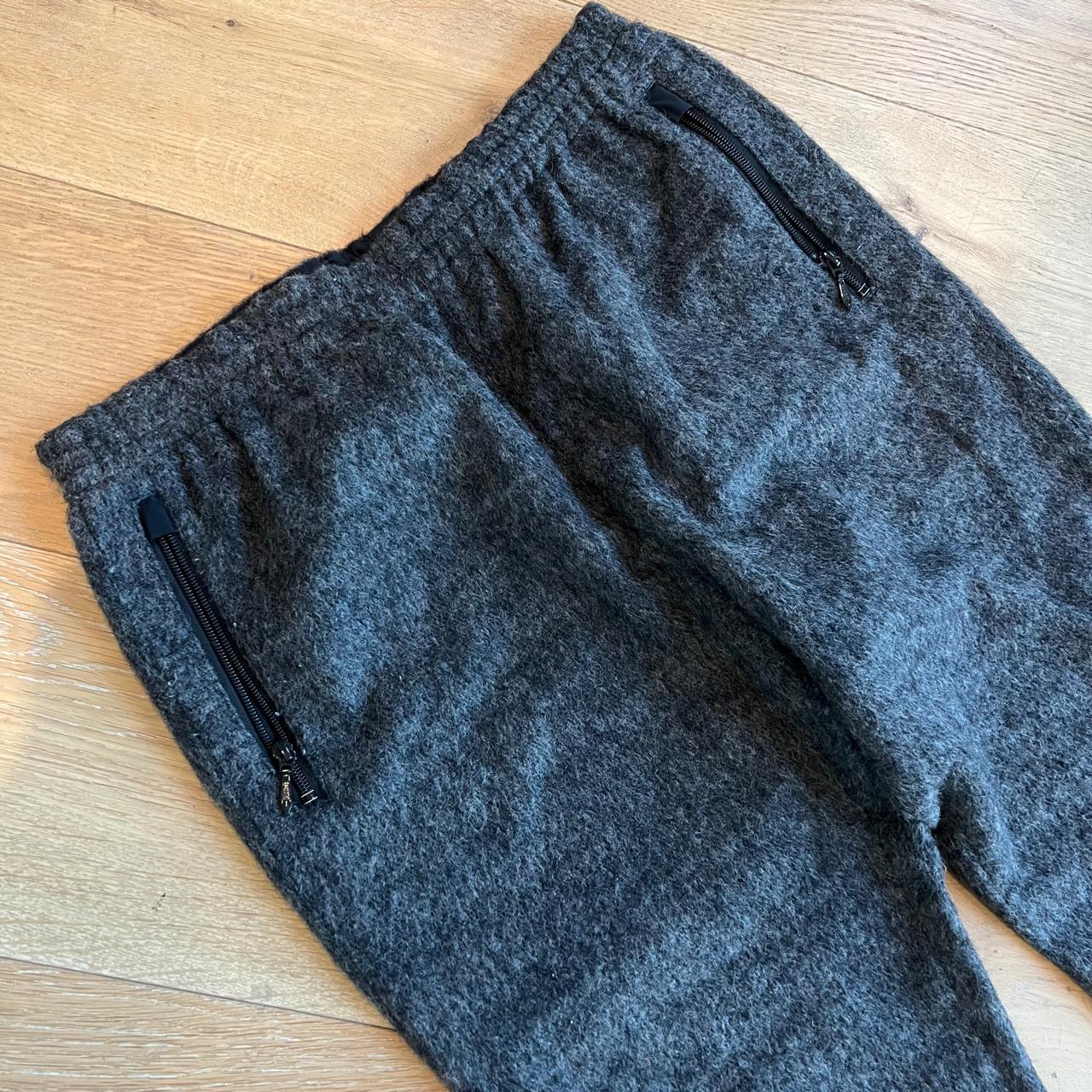 Needles jogger style mohair pants in gray. Worn, but... Depop