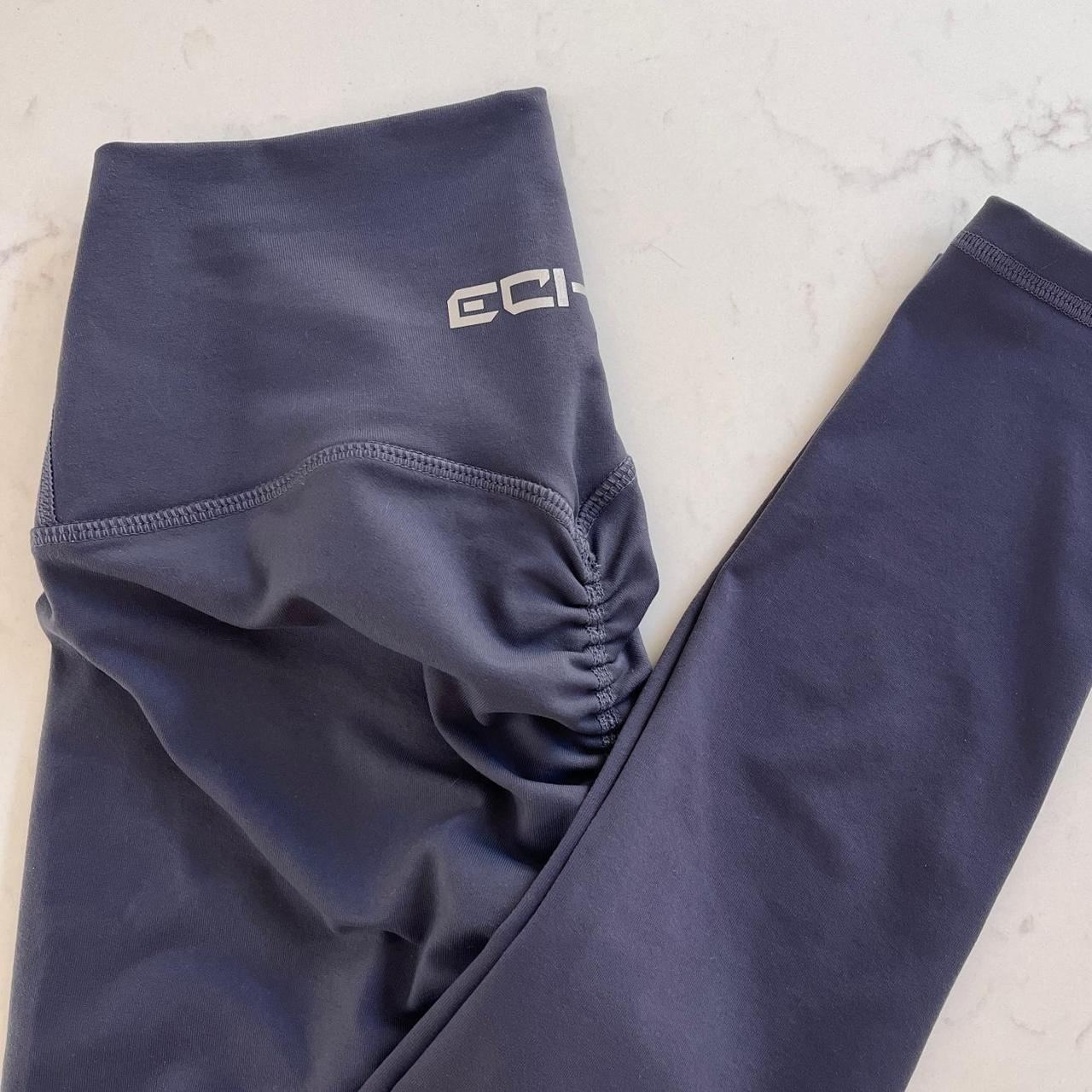 ECHT apparel scrunch leggings in blue steel. Very - Depop