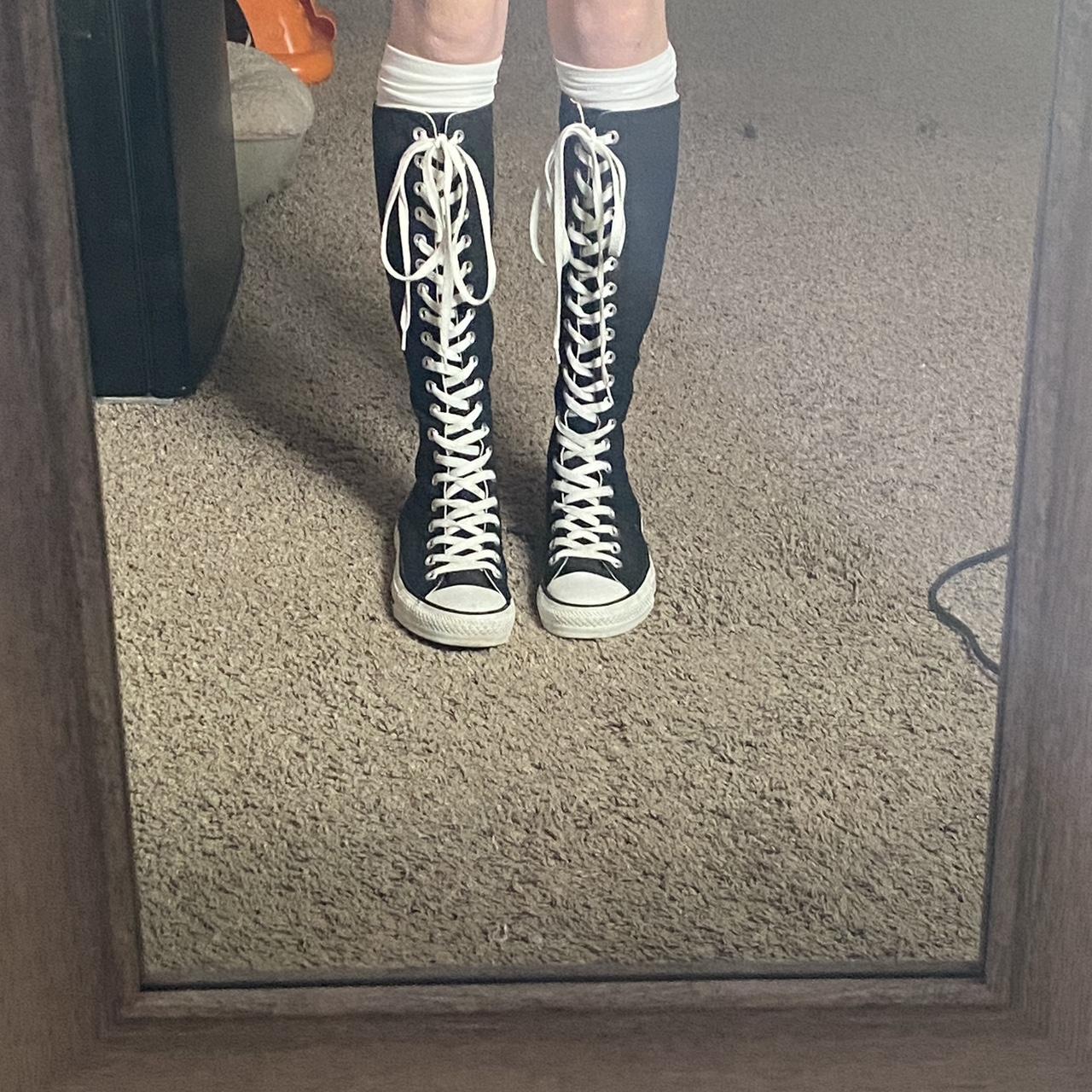 Converse with deals knee high socks