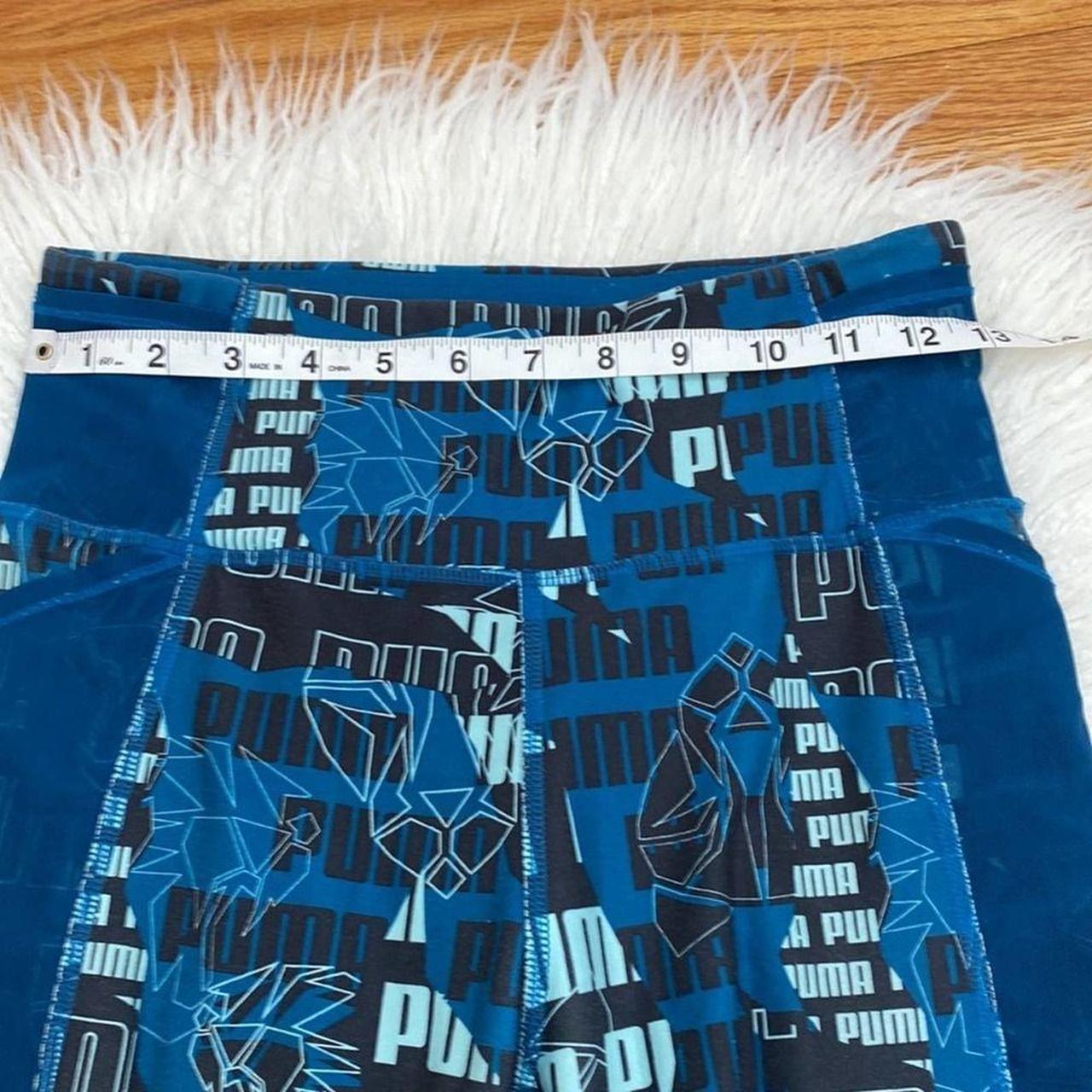 Puma Athletic Blue Cropped Leggings Size Small Great - Depop