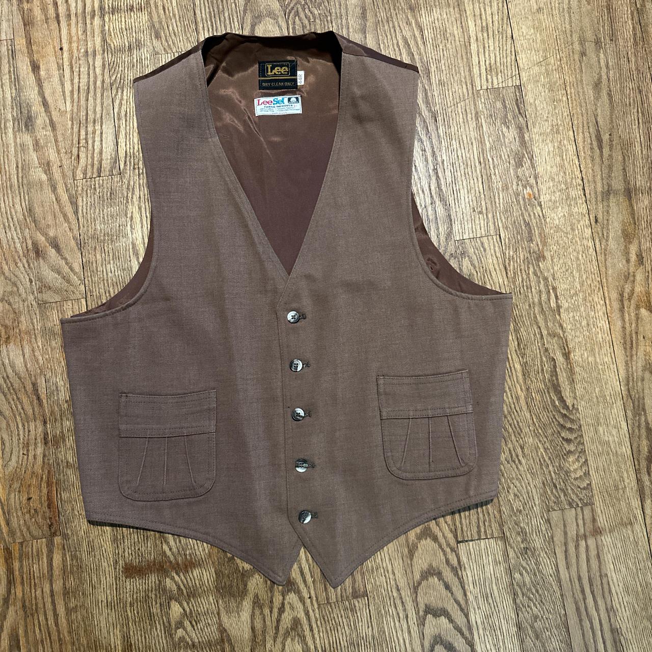 Lee Men's Vest - Brown - L – Vintage 1970s brown … - image 1