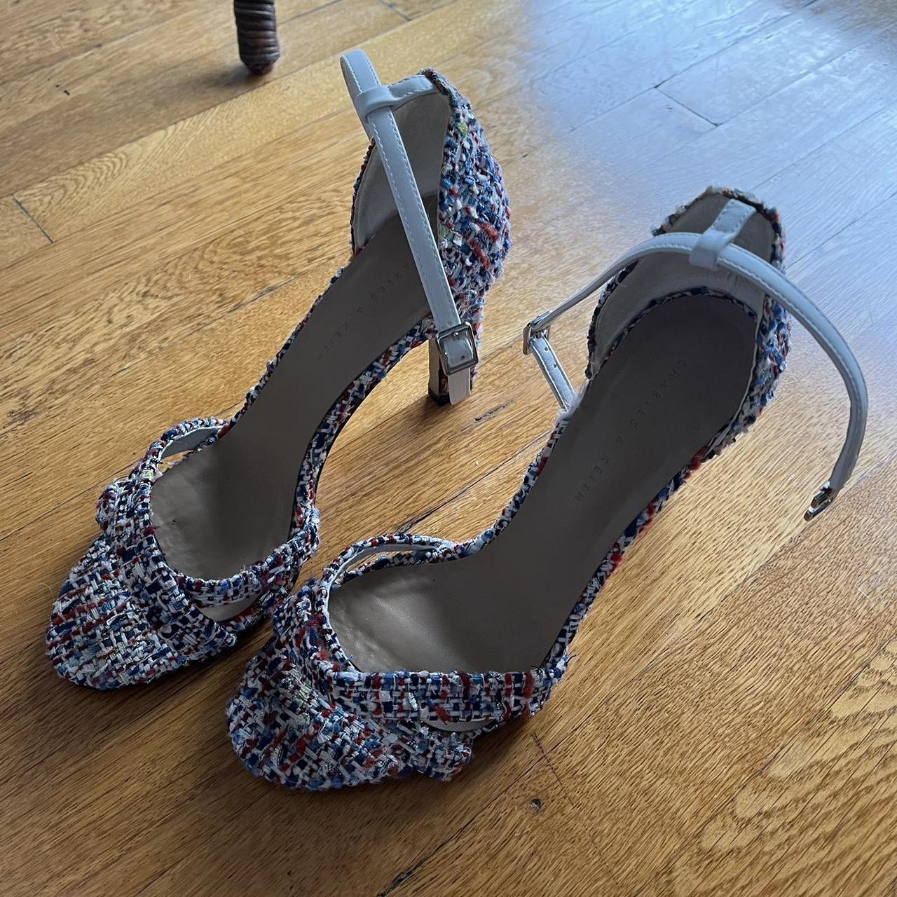 Charles and keith floral on sale heels