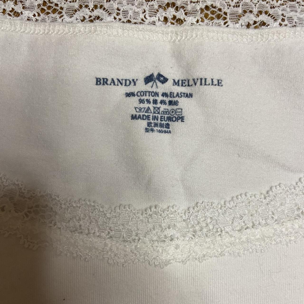 Rare Brandy Melville Don't Play with my heart white - Depop