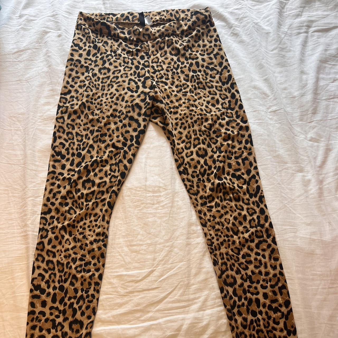 Leopard print dungarees. H&M originally. Very good... - Depop