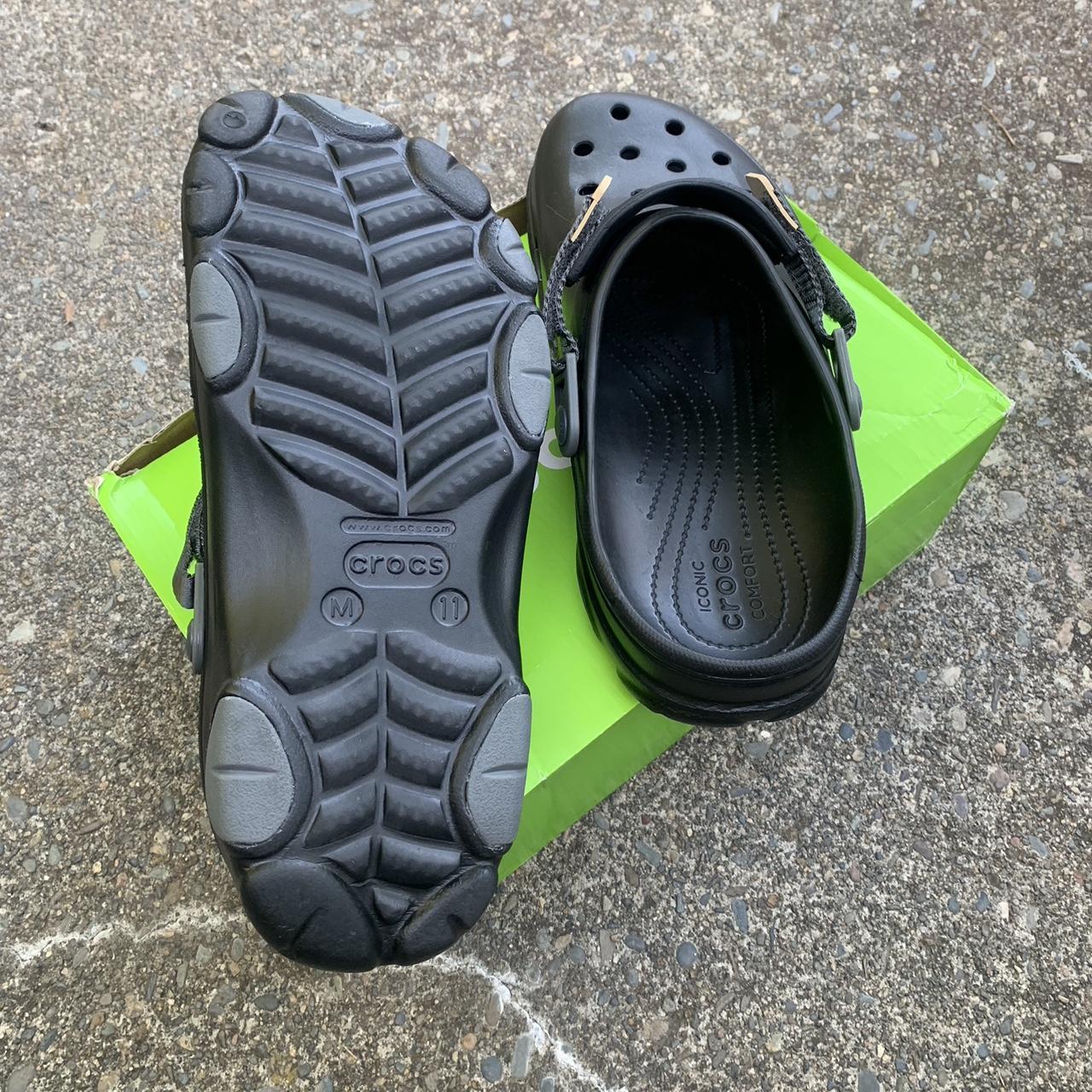 black all terrain crocs