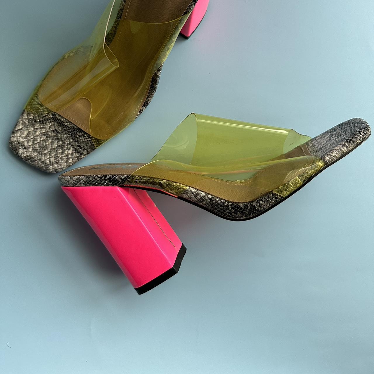 Perspex peep toe sales mule