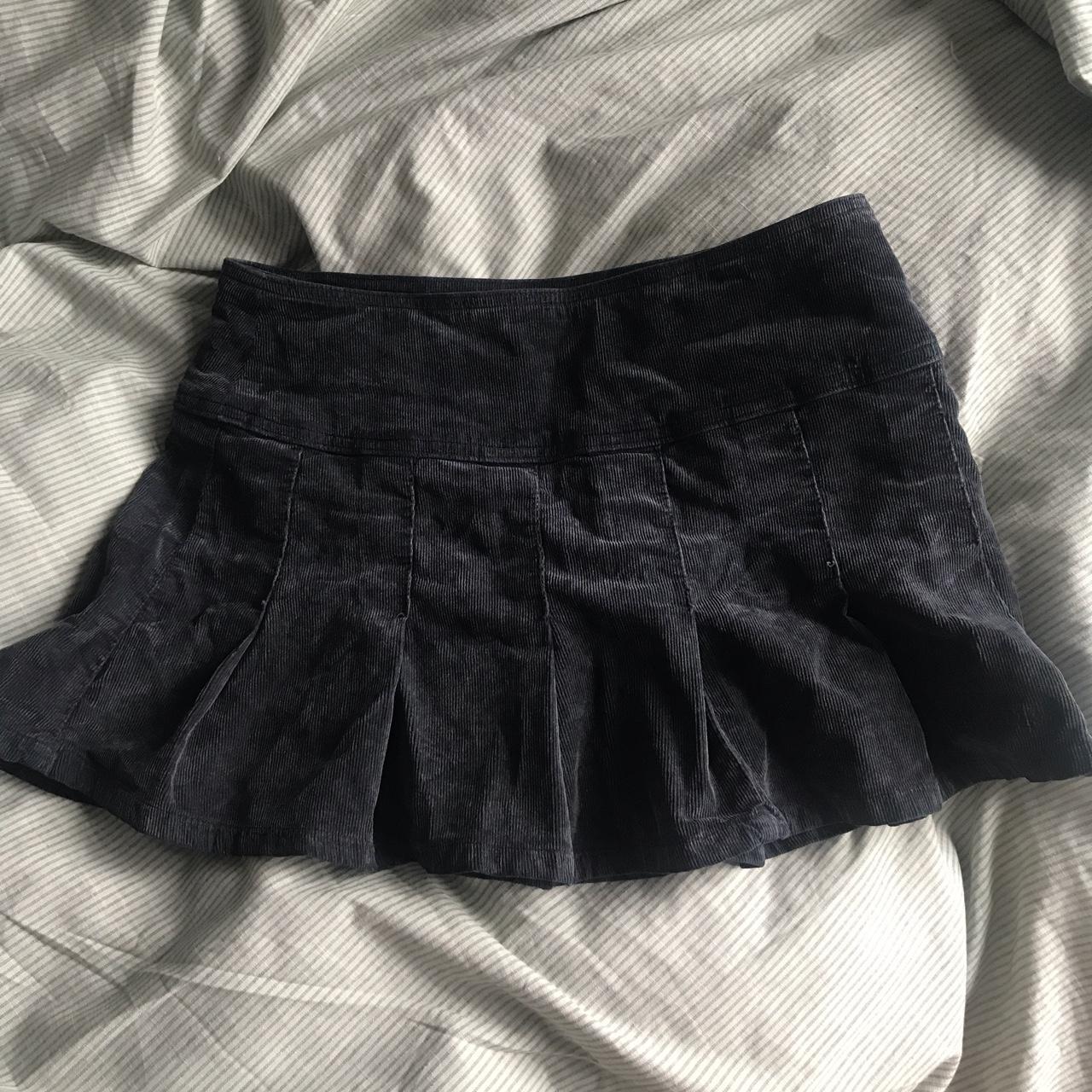 most perfect black corduroy pleated mini skirt. i’m... - Depop