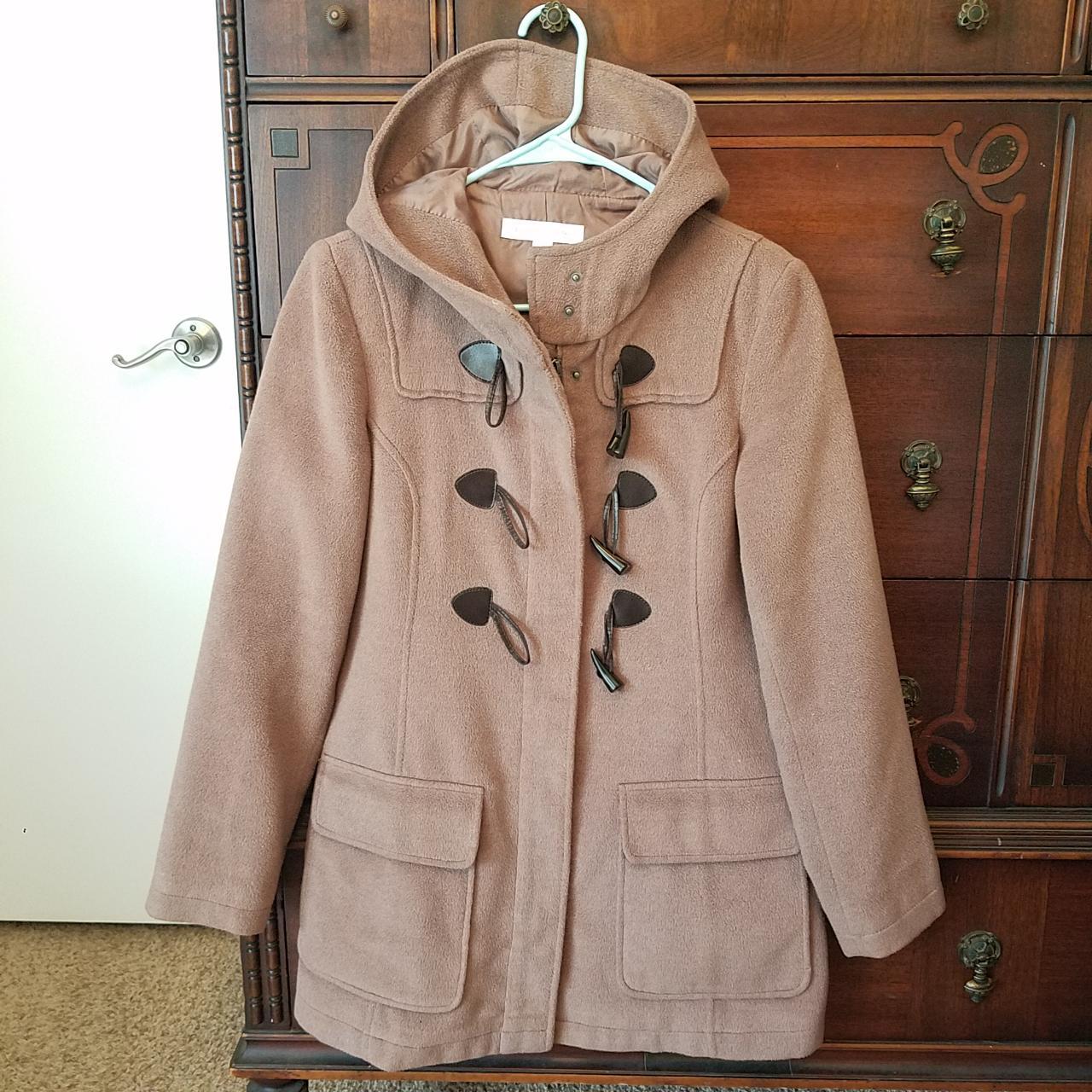 New York Company Womens Wool Coat Trench Coat Pea. Depop