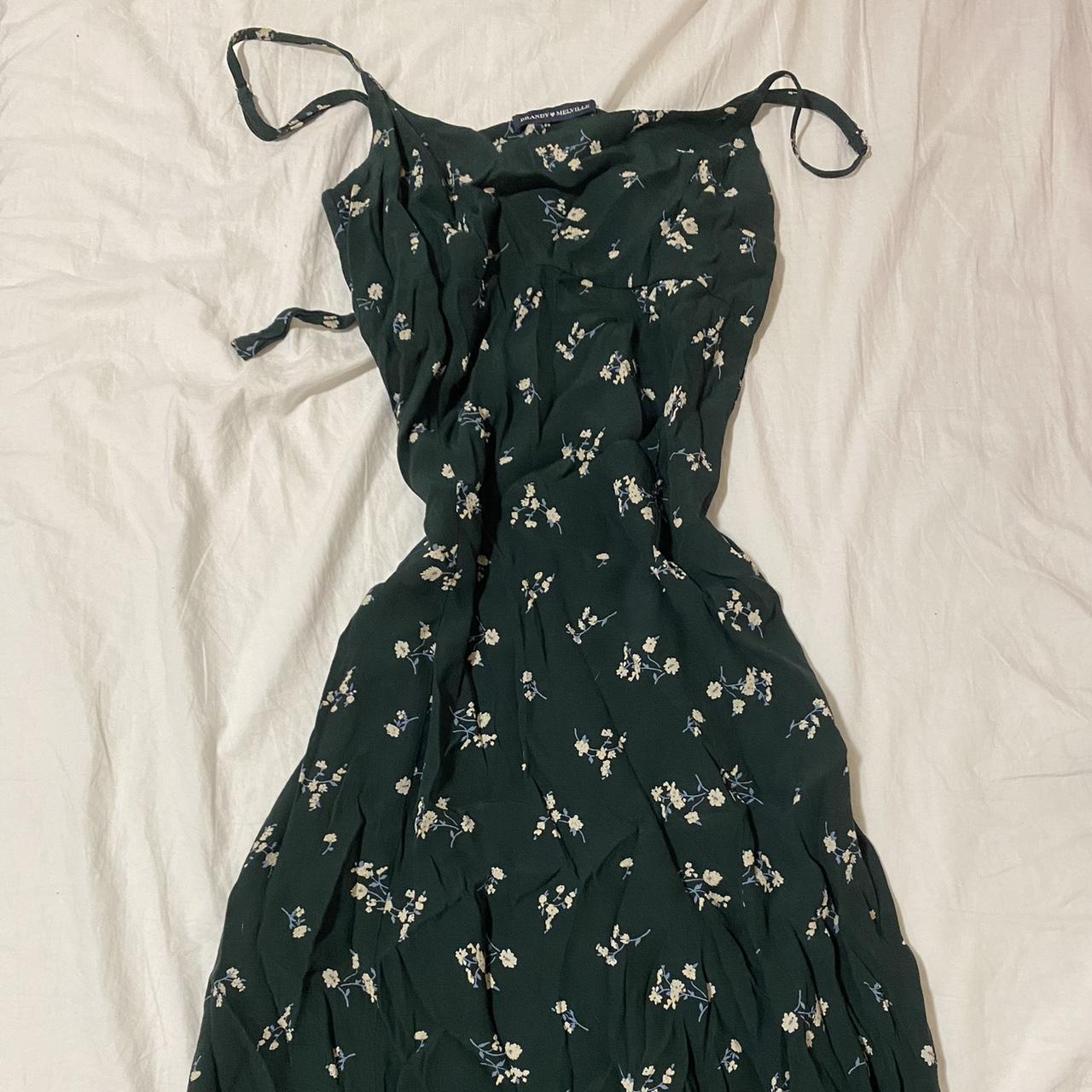 - brandy melville colleen floral slip dress - one... - Depop