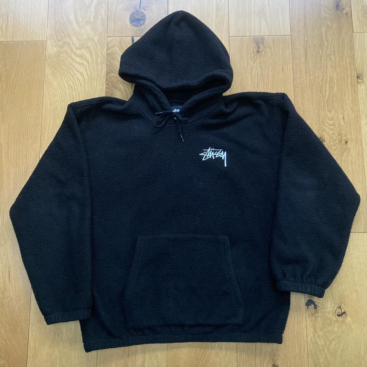 Stüssy Men's Black Hoodie | Depop