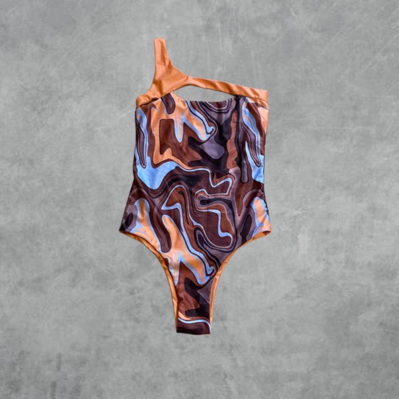 hosbjerg subversive marble effect cutout swim