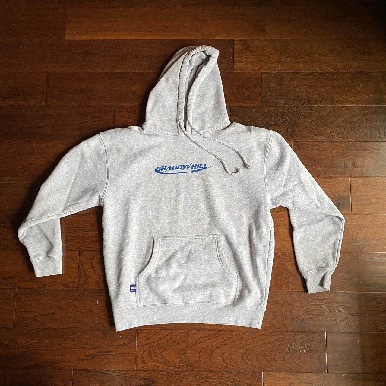 Women's Grey and Blue Hoodie | Depop