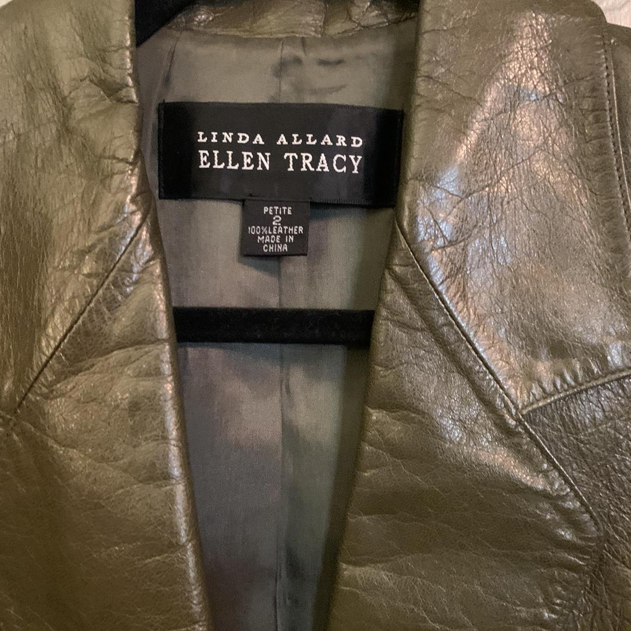 Ellen Tracy Women's Green Coat | Depop