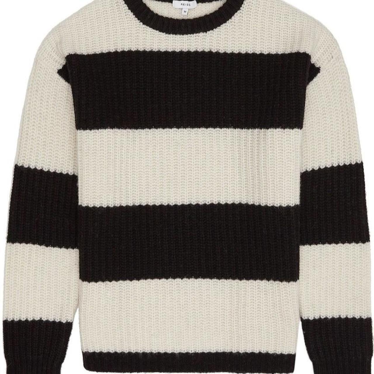 Knitted Jumper Reiss Black And White Jumper Reiss Rocky Block