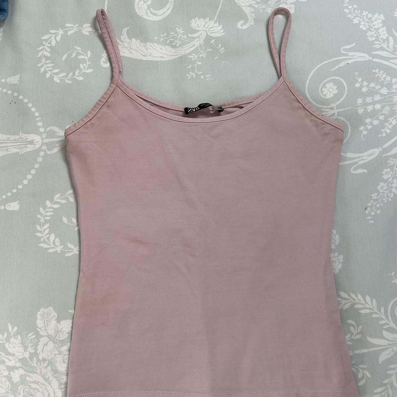 Zara light pink vest top💕 Size small - Depop