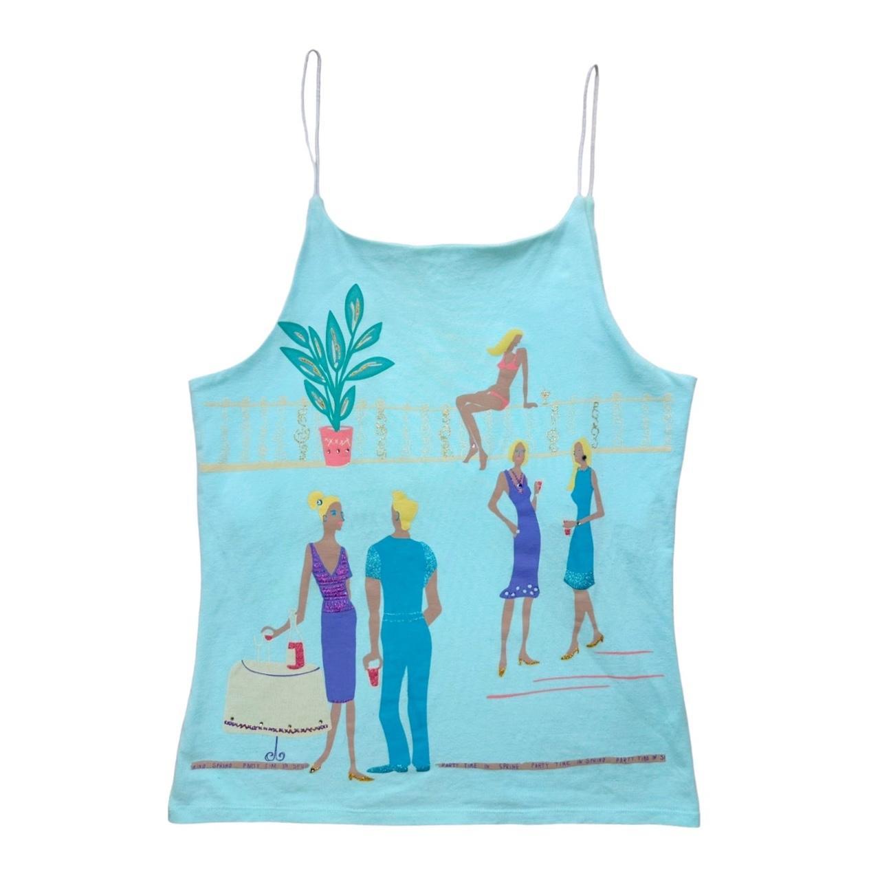 2000s teal tank top ml