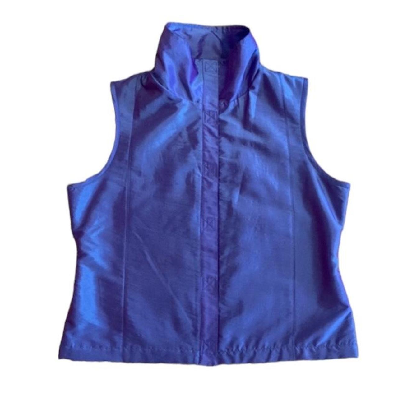 Blanc noir outerwear purple holographic vest size