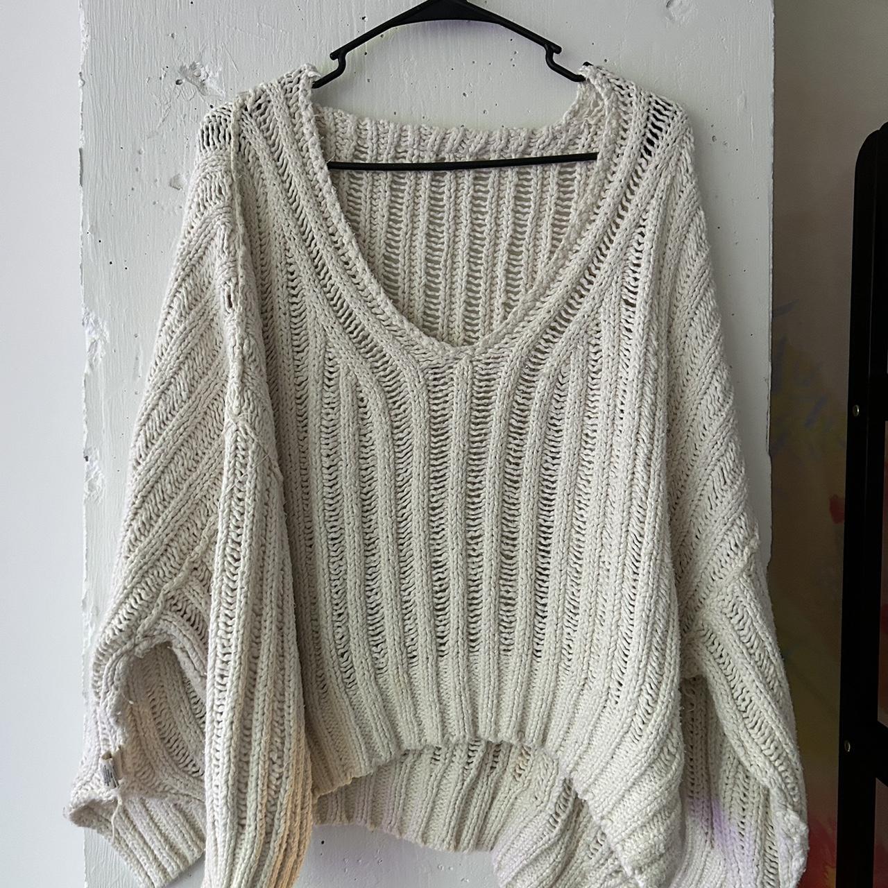 Oversized knit sweater - Depop