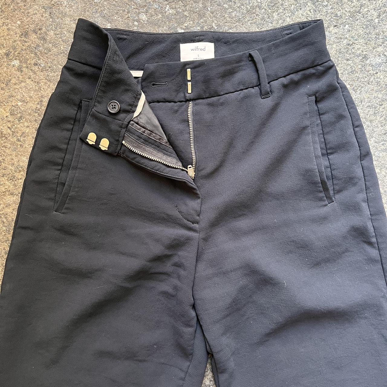 Aritzia Wilfred black cropped slacks. Worn to work... - Depop