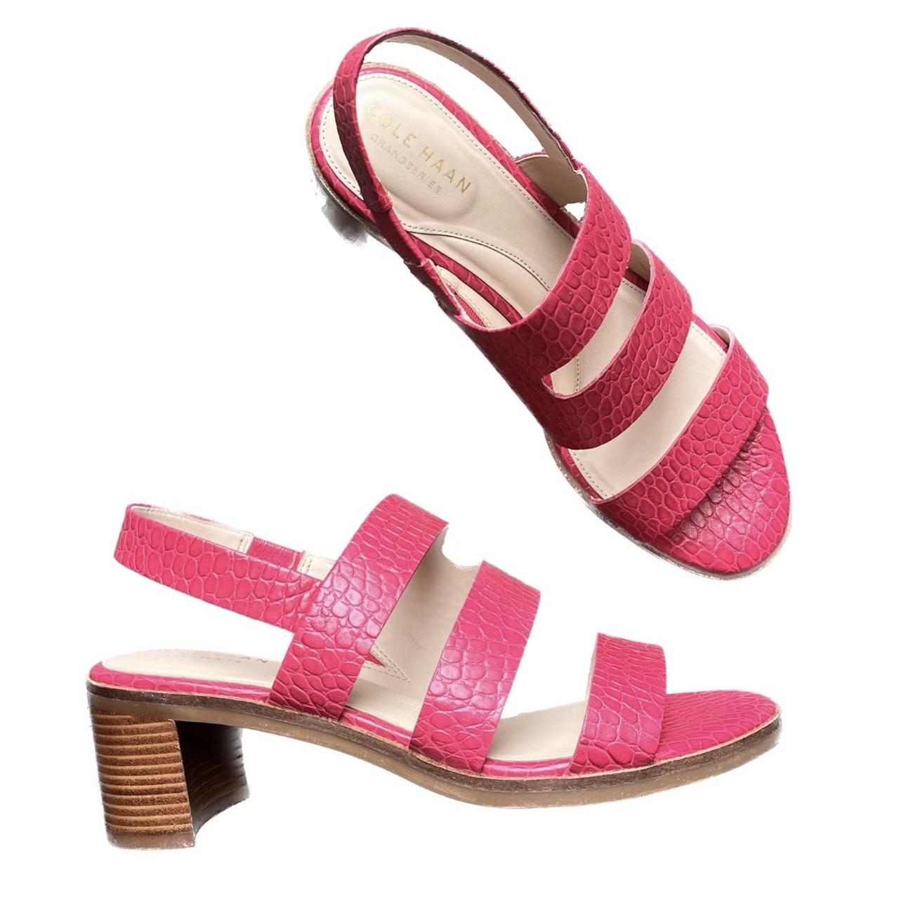 Cole Haan Adella strappy sandals with bright pink Depop