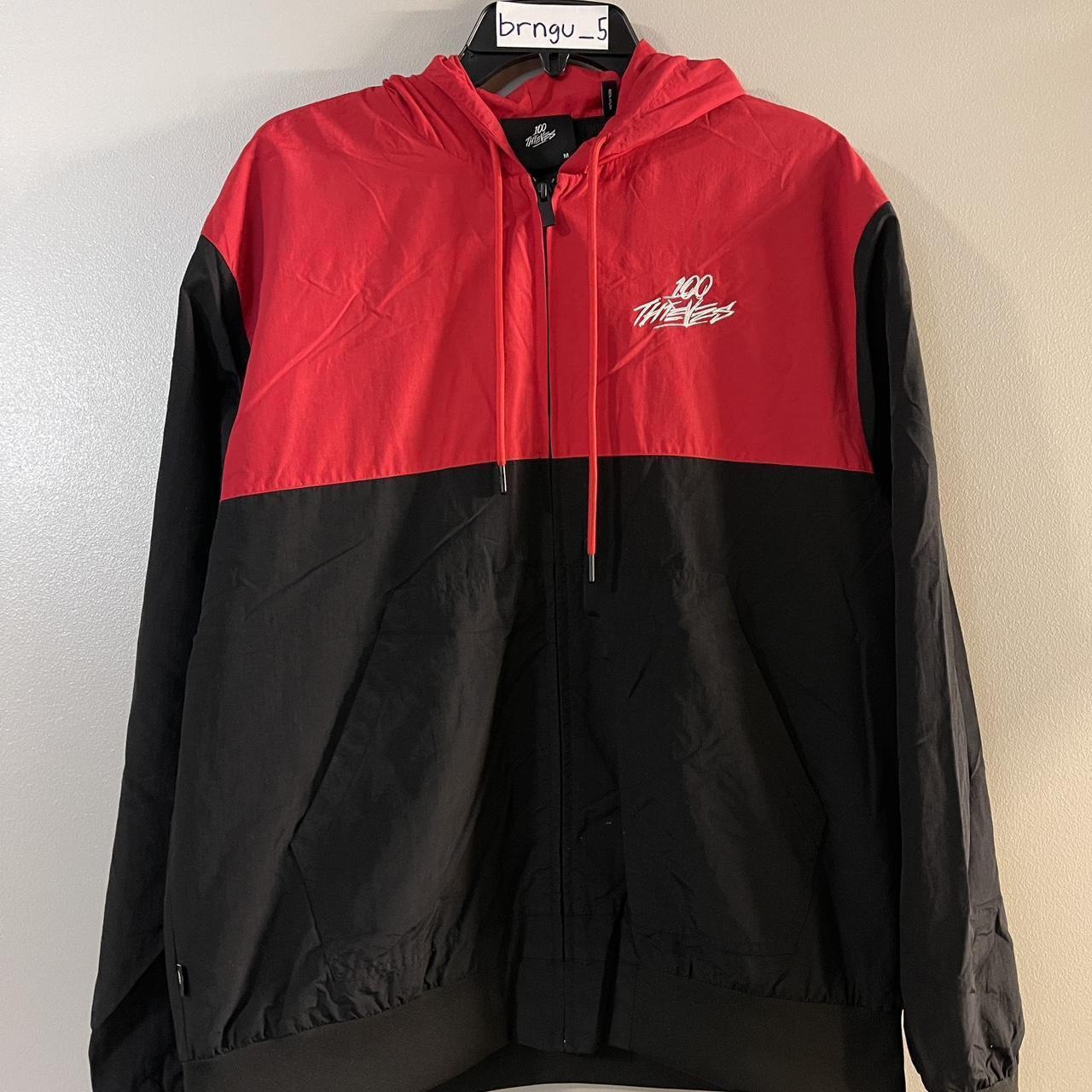 100 Thieves FOUNDATIONS WINDBREAKER - Red & Black... - Depop